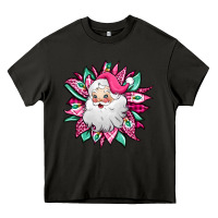 Asphalt pink Christmas Santa Claus sunflower Heavy Core Tee - Jasminsmagicworld