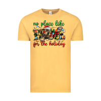 Vintage Mustard no place like for the holiday Vintage Tee - MaliasSmallBusiness