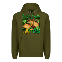 Army Green Irish i had tacos Premium Hoodie - CowGirlArtShop