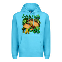 Ocean Blue Irish i had tacos Premium Hoodie - CowGirlArtShop