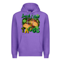 Purple Irish i had tacos Premium Hoodie - CowGirlArtShop