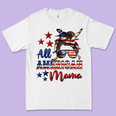All American Mama Premium Tee Designed By Lillyallendesigns
