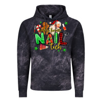 Cloud Black santas favorite nail tech Vintage Hoodie - MaliasSmallBusiness