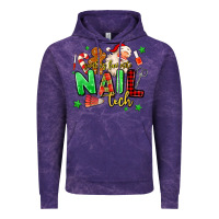 Cloud Purple santas favorite nail tech Vintage Hoodie - MaliasSmallBusiness