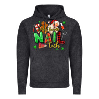 Vintage Black santas favorite nail tech Vintage Hoodie - MaliasSmallBusiness