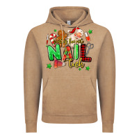 Vintage Coffee santas favorite nail tech Vintage Hoodie - MaliasSmallBusiness