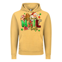 Vintage Mustard santas favorite nail tech Vintage Hoodie - MaliasSmallBusiness