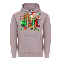 Vintage Zinc santas favorite nail tech Vintage Hoodie - MaliasSmallBusiness