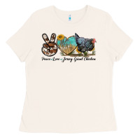 Bone Peace Love Jersey Giant Chicken Ladies Tee - LillyAllenDesigns
