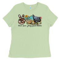 Matcha Peace Love Jersey Giant Chicken Ladies Tee - LillyAllenDesigns
