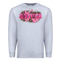 Heather Grey I' m survivor Breast Cancer Premium Sweatshirt - FaDigitalArtStudio