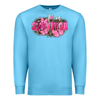 Ocean Blue I' m survivor Breast Cancer Premium Sweatshirt - FaDigitalArtStudio