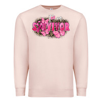 Pale Pink I' m survivor Breast Cancer Premium Sweatshirt - FaDigitalArtStudio