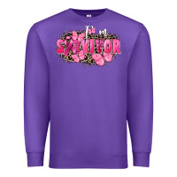 Purple I' m survivor Breast Cancer Premium Sweatshirt - FaDigitalArtStudio