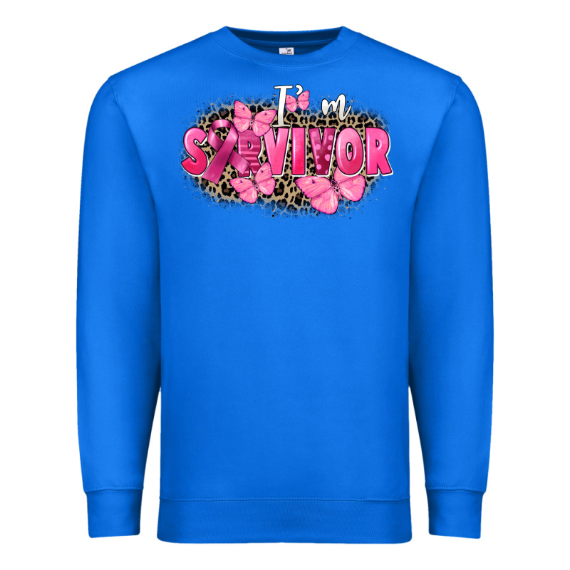 I' M Survivor Breast Cancer Premium Sweatshirt by FaDigitalArtStudio | Teevron