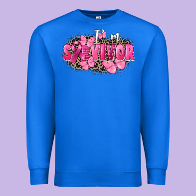 I' M Survivor Breast Cancer Premium Sweatshirt Designed By Fadigitalartstudio