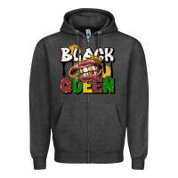 Charcoal Heather black queen Zipper Hoodie - CowGirlArtShop