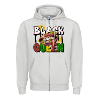 Dove Grey black queen Zipper Hoodie - CowGirlArtShop