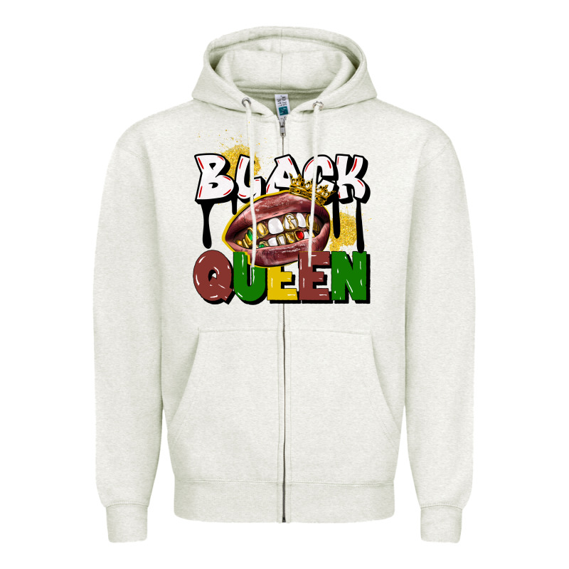 Black Queen Zipper Hoodie by CowGirlArtShop | Teevron