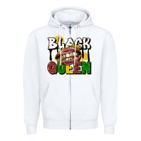 White black queen Zipper Hoodie - CowGirlArtShop