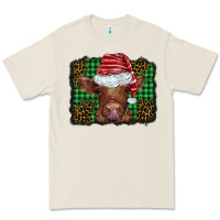 Christmas Leopard Buffalo Plaid Baby Highland Cow Premium Tee | Teevron