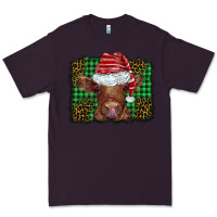 Plum christmas leopard buffalo plaid baby highland cow Premium Tee - BarkalooDesign