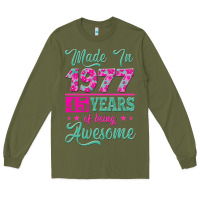 Army Green made in 1977, 45 years of being awesome Long Sleeve Tee - Jasminsmagicworld