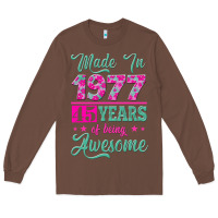 Chestnut made in 1977, 45 years of being awesome Long Sleeve Tee - Jasminsmagicworld