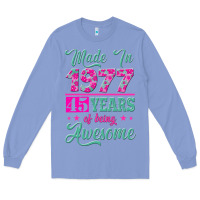 Colony Blue made in 1977, 45 years of being awesome Long Sleeve Tee - Jasminsmagicworld
