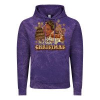 Cloud Purple have a melanin christmas  black woman Vintage Hoodie - MaliasSmallBusiness
