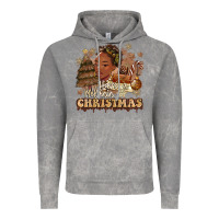 Cloud Rock have a melanin christmas  black woman Vintage Hoodie - MaliasSmallBusiness