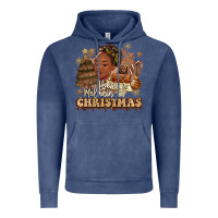 Vintage Denim have a melanin christmas  black woman Vintage Hoodie - MaliasSmallBusiness