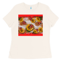 Bone ladybug sunflower Ladies Tee - BarkalooDesign