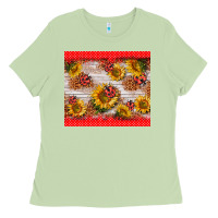 Matcha ladybug sunflower Ladies Tee - BarkalooDesign