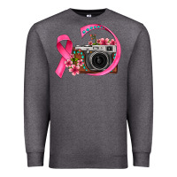 Charcoal Heather floral cancer ribbon vintage camera Premium Sweatshirt - FaDigitalArtStudio