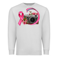 Dove Grey floral cancer ribbon vintage camera Premium Sweatshirt - FaDigitalArtStudio