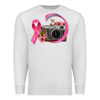 Oatmeal Heather floral cancer ribbon vintage camera Premium Sweatshirt - FaDigitalArtStudio