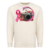 Sandshell floral cancer ribbon vintage camera Premium Sweatshirt - FaDigitalArtStudio