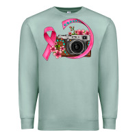 Seafoam floral cancer ribbon vintage camera Premium Sweatshirt - FaDigitalArtStudio