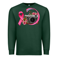 Sports Green floral cancer ribbon vintage camera Premium Sweatshirt - FaDigitalArtStudio