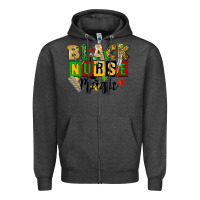 Charcoal Heather black nurse magic juneteenth Zipper Hoodie - CowGirlArtShop