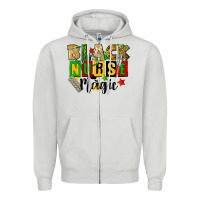 Dove Grey black nurse magic juneteenth Zipper Hoodie - CowGirlArtShop