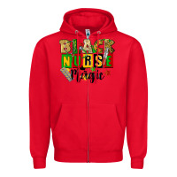 Red black nurse magic juneteenth Zipper Hoodie - CowGirlArtShop