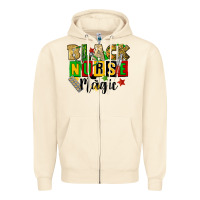 Black Nurse Magic Juneteenth Zipper Hoodie | Teevron
