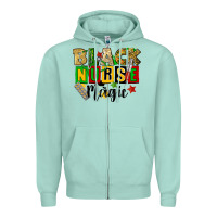 Seafoam black nurse magic juneteenth Zipper Hoodie - CowGirlArtShop