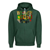 Sports Green black nurse magic juneteenth Zipper Hoodie - CowGirlArtShop