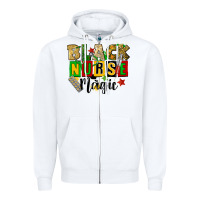 White black nurse magic juneteenth Zipper Hoodie - CowGirlArtShop