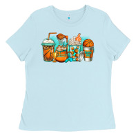 Baby Blue basketball coffee cups Ladies Tee - Jasminsmagicworld