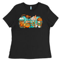 Black basketball coffee cups Ladies Tee - Jasminsmagicworld