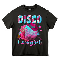 Asphalt disco cowgirl Heavy Core Tee - NancyCooperArtShop